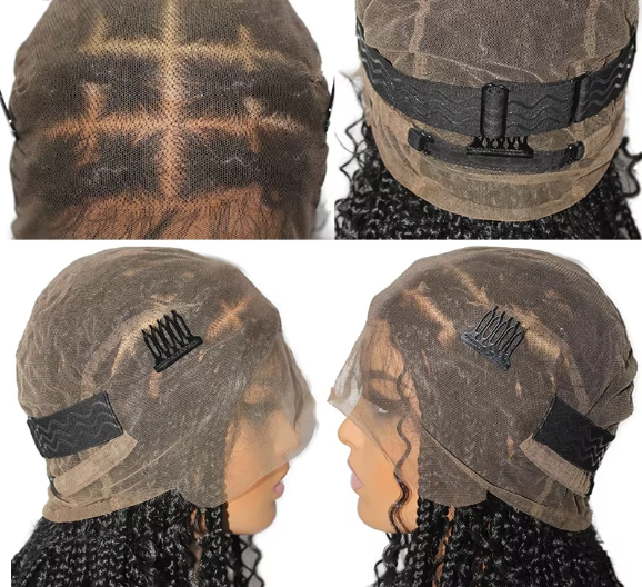 12" Synthetic Bohemian Wig Knotless Box Braided Wigs Full Lace Front For Black Women